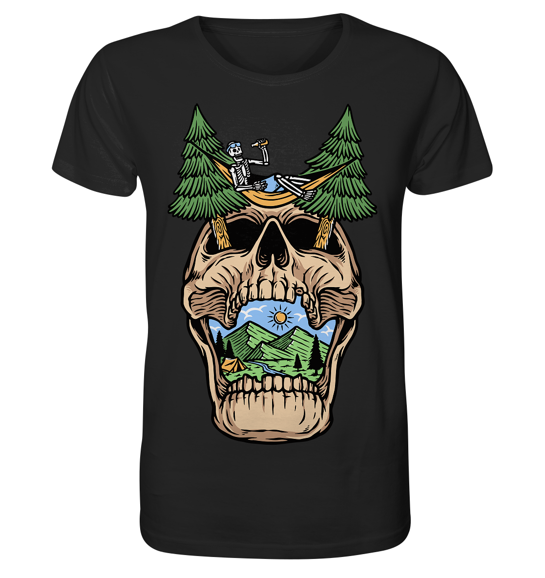 Chilling Skull Camping - Organic Shirt