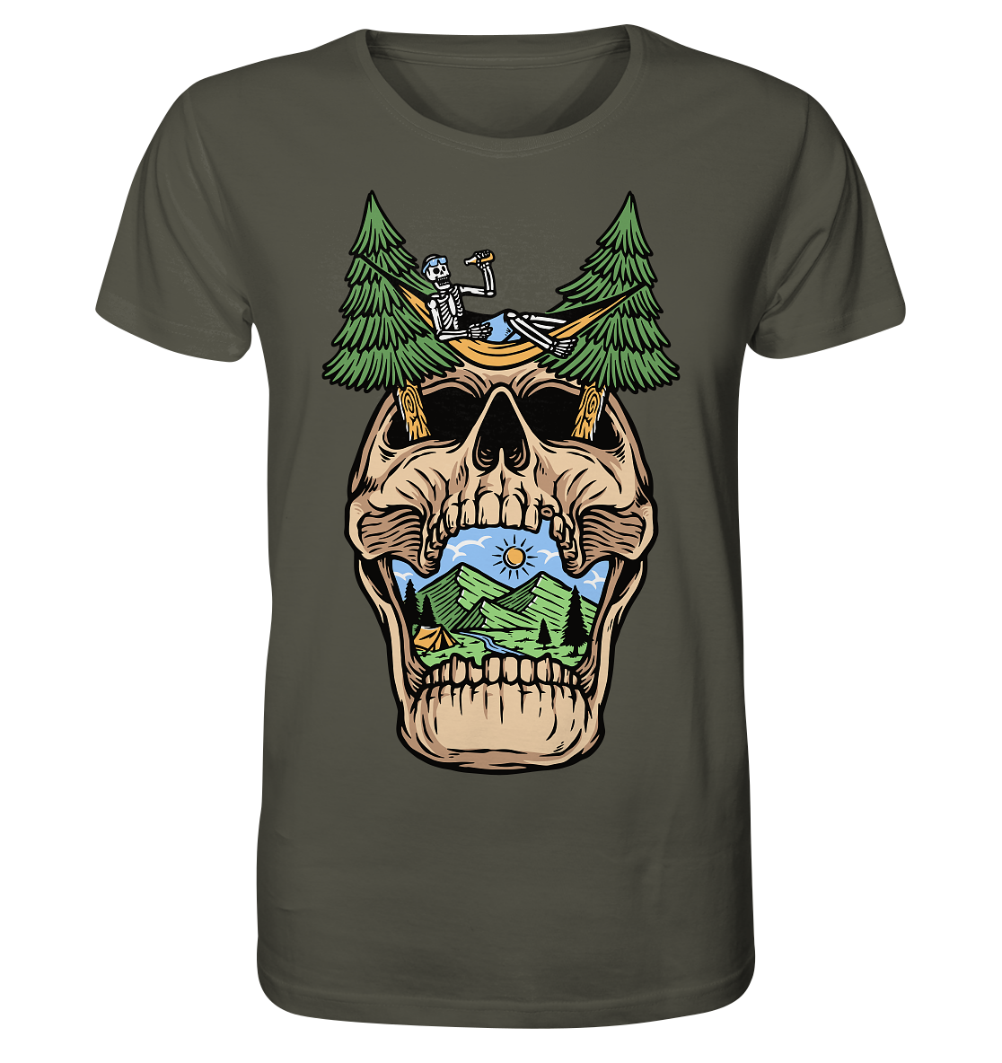 Chilling Skull Camping - Organic Shirt