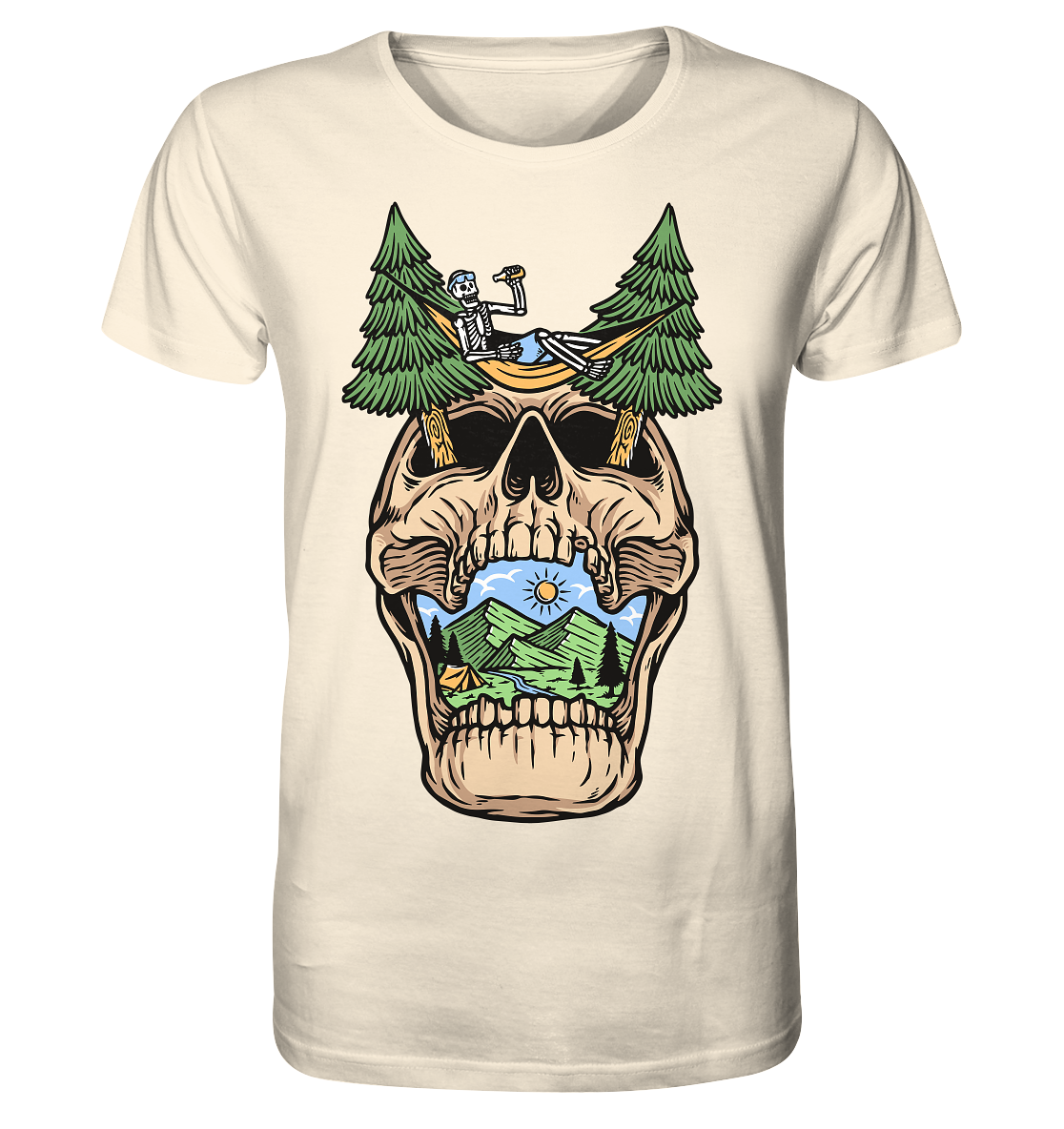 Chilling Skull Camping - Organic Shirt