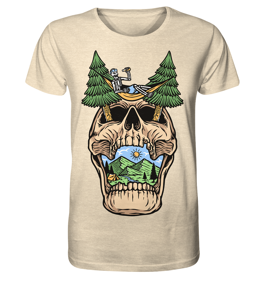 Chilling Skull Camping - Organic Shirt