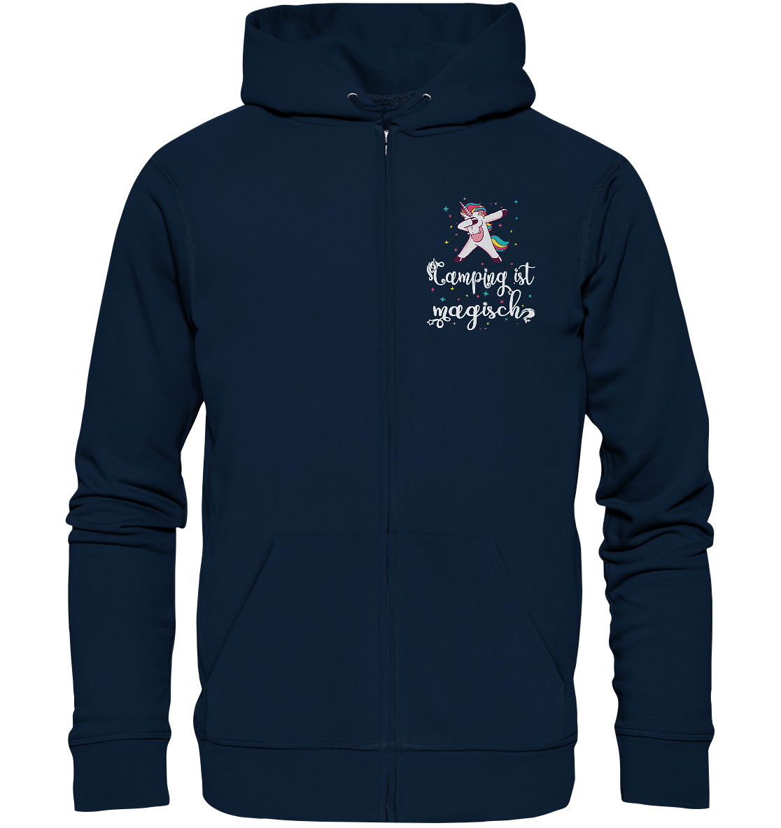 Camping ist magisch Einhorn - Organic Zipper