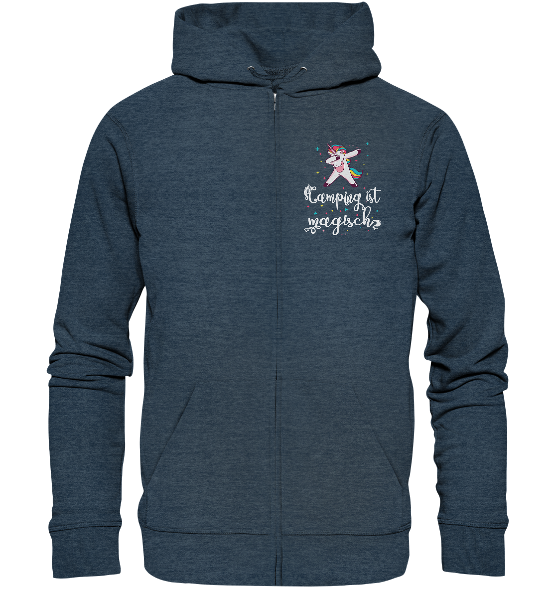 Camping ist magisch Einhorn - Organic Zipper