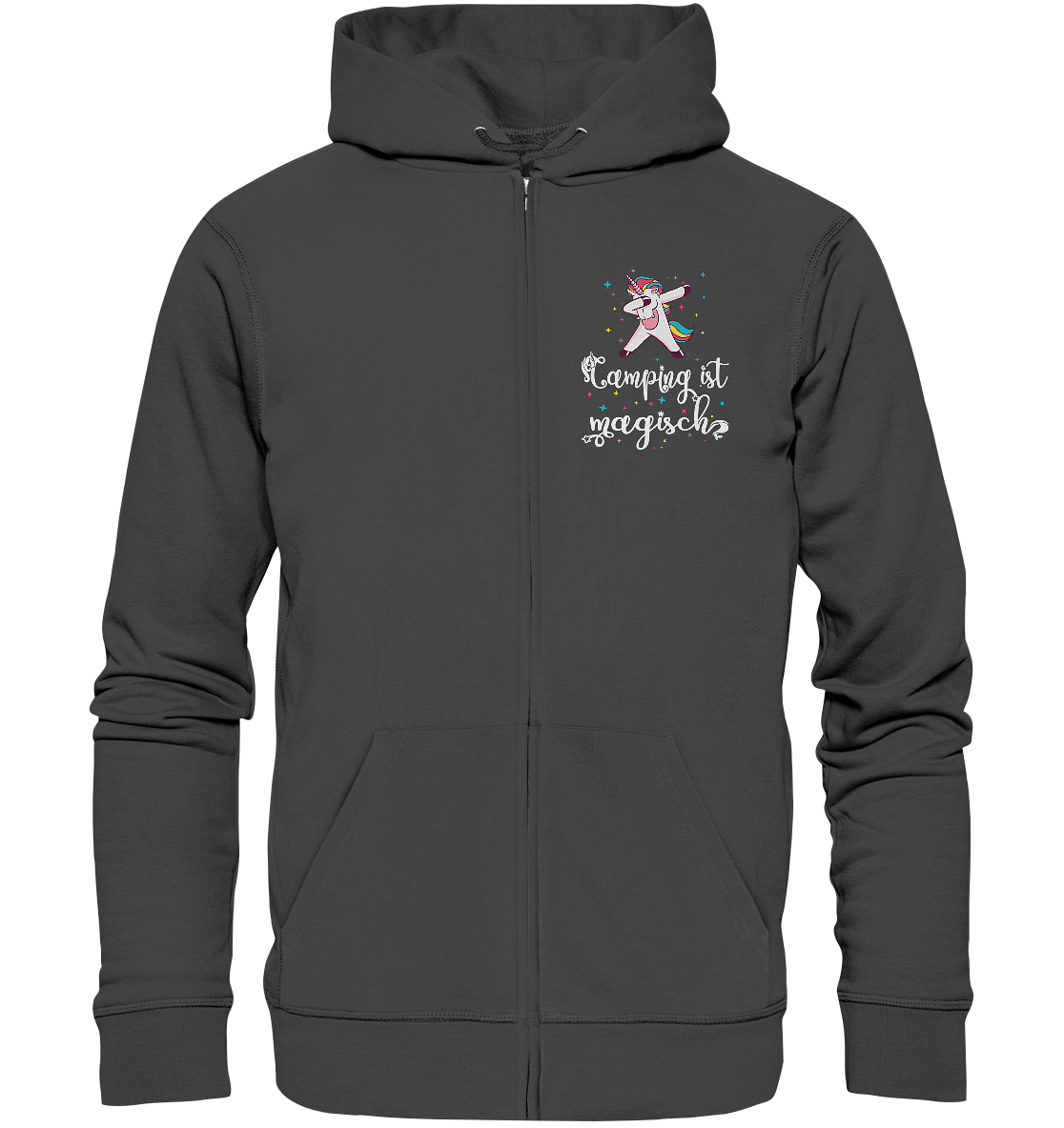 Camping ist magisch Einhorn - Organic Zipper