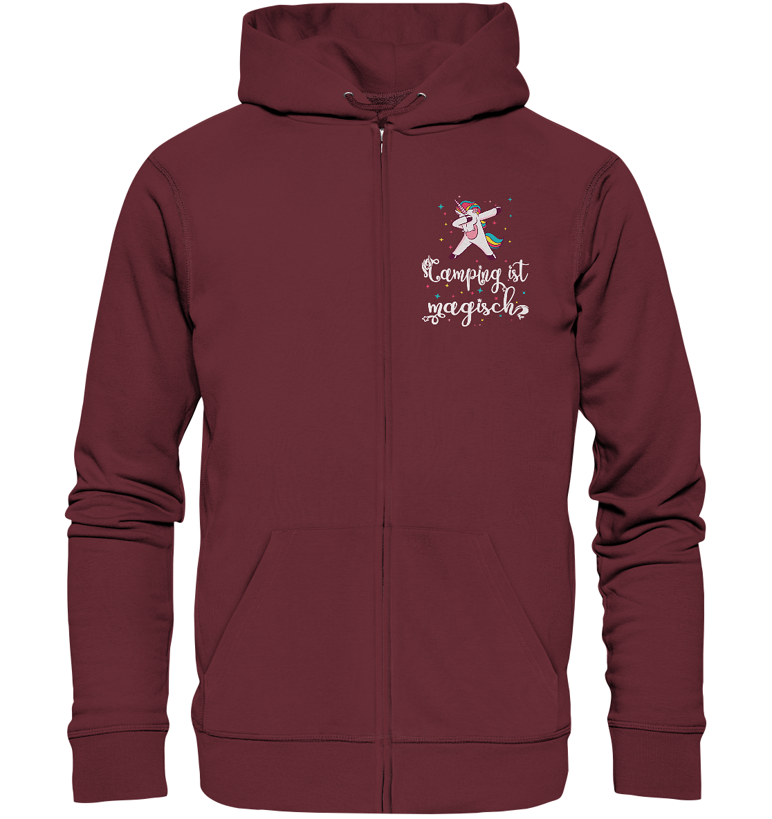 Camping ist magisch Einhorn - Organic Zipper