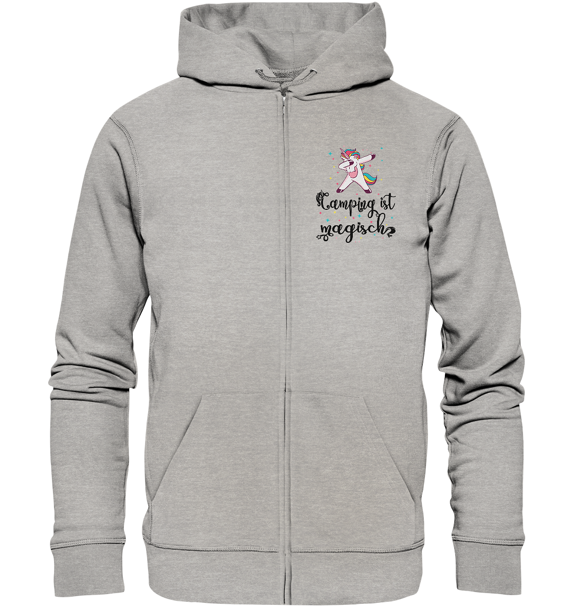 Camping ist magisch Einhorn - Organic Zipper