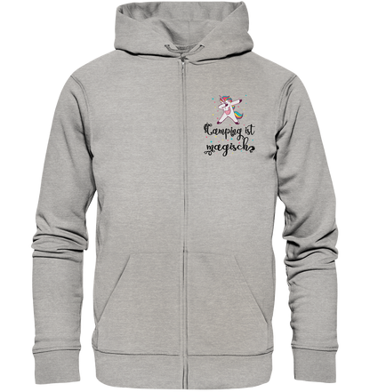 Camping ist magisch Einhorn - Organic Zipper