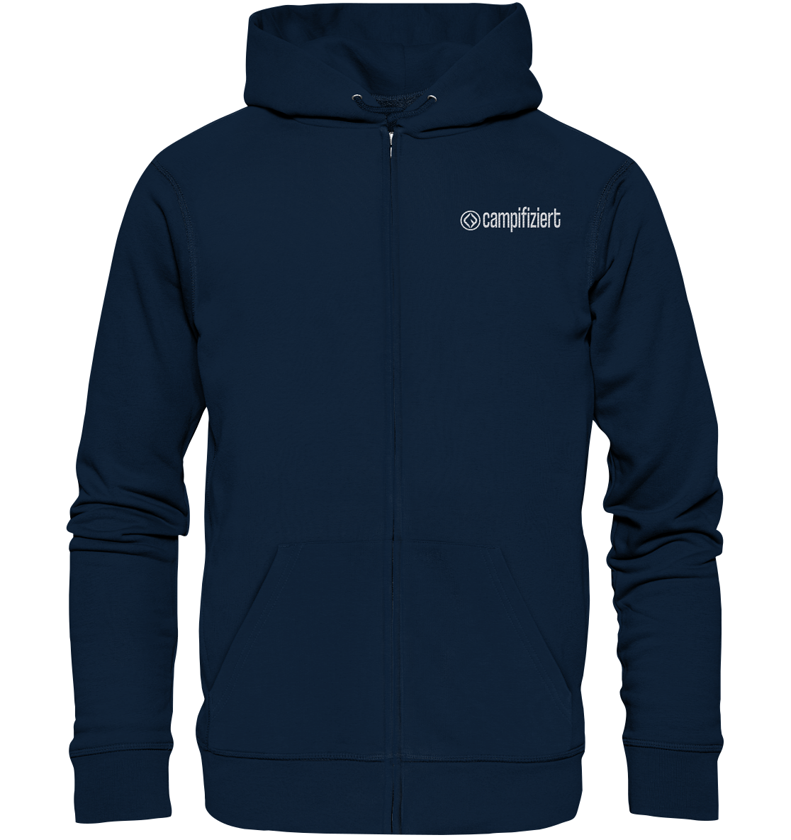 campifiziert® Logo gestickt - Organic Zipper (Stick) - Unisex