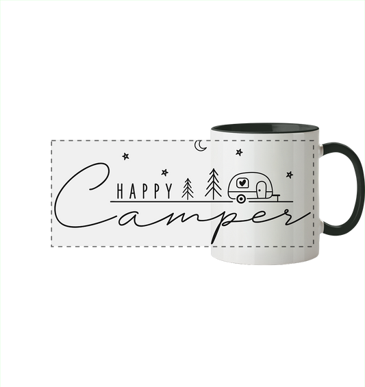 Happy Camper Minimal - Panorama Tasse zweifarbig