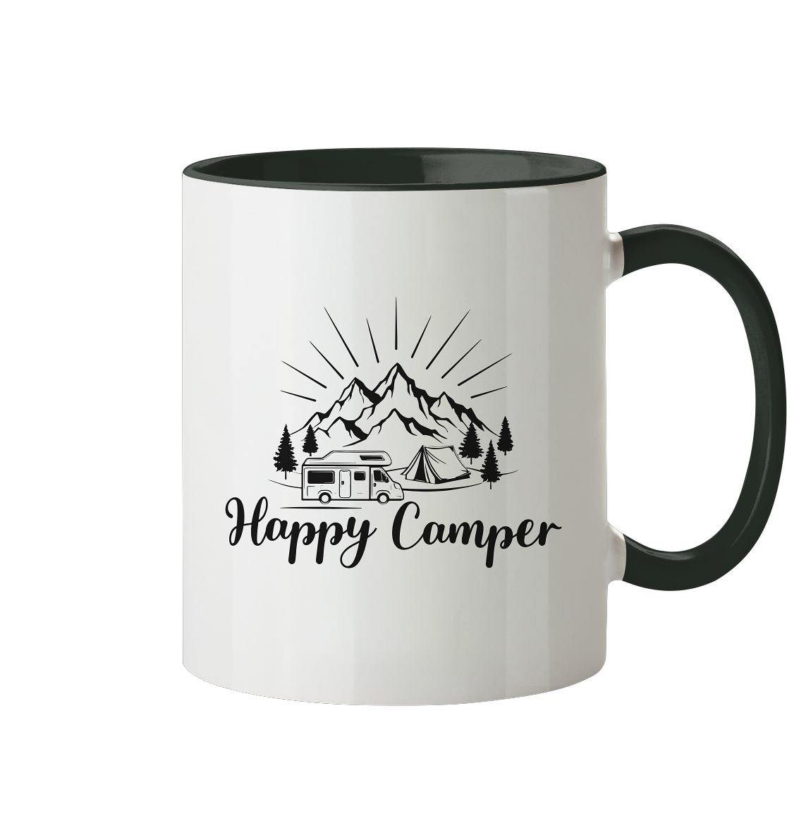 Happy Camper - Tasse zweifarbig