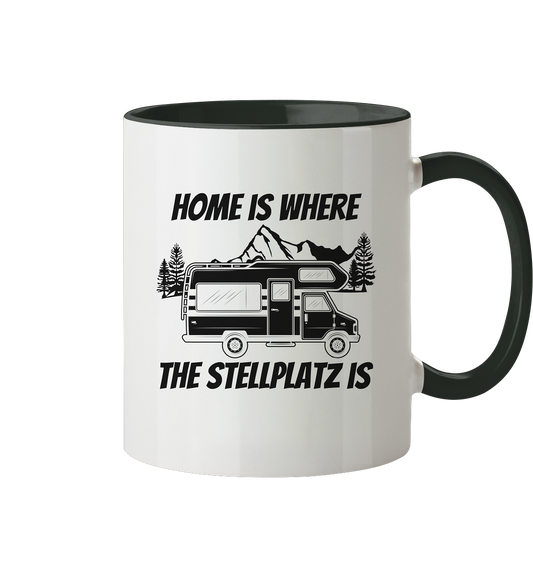 Home is  - Tasse zweifarbig