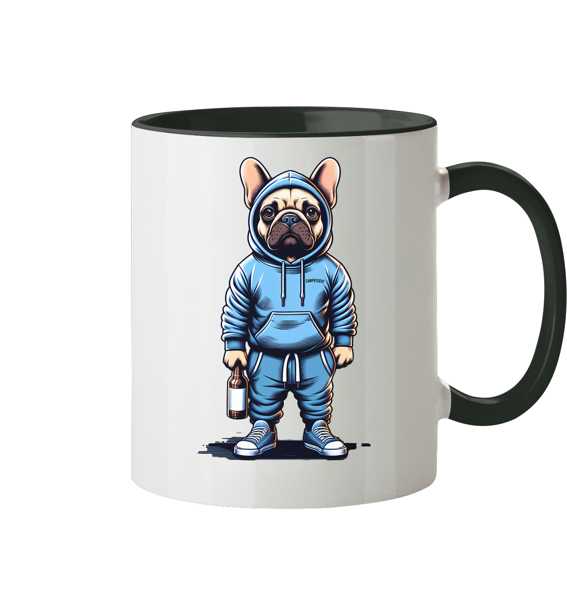 Camping Bulldogge - Tasse zweifarbig