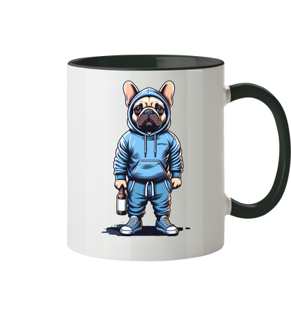 Camping Bulldogge - Tasse zweifarbig