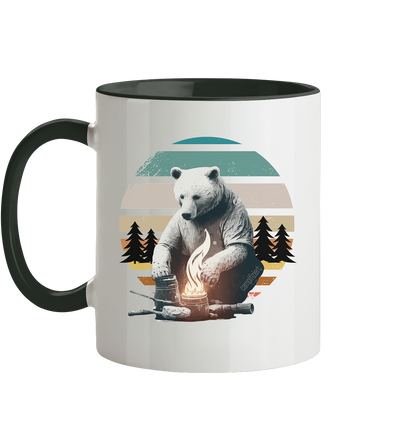 Campfire Bär - Tasse zweifarbig