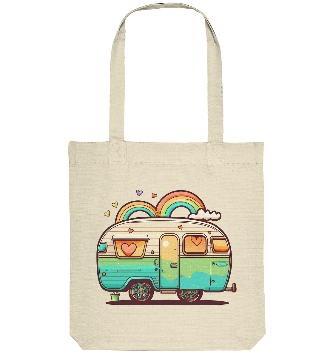 Hippie Wohnwagen - Organic Tote-Bag