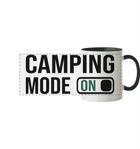 Camping Mode On - Panorama Tasse zweifarbig