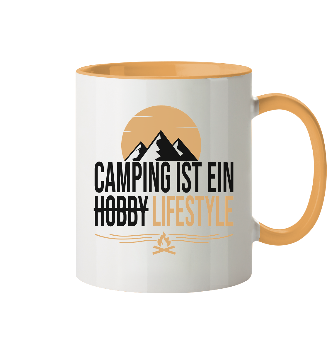 Camping ist ein Lifestyle - Tasse zweifarbig